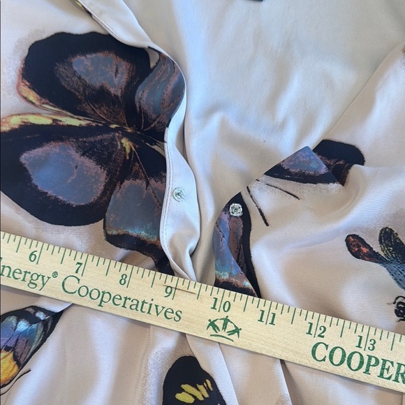 G by Guiliana Butterfly Print Wrap Dress women size medium - Picture 9 of 16
